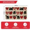 Artoid Mode Black Cat Love Heart Valentines Doormat,Home Decor Low-Profile Door Mat Switch Rug Floor Mat for Indoor Outdoor 17×29 Inch