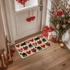 Artoid Mode Black Cat Love Heart Valentines Doormat,Home Decor Low-Profile Door Mat Switch Rug Floor Mat for Indoor Outdoor 17×29 Inch