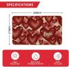 Artoid Mode Black Love Heart Valentines Doormat,Home Decor Low-Profile Door Mat Switch Rug Floor Mat for Indoor Outdoor 17×29 Inch