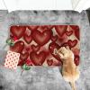 Artoid Mode Black Love Heart Valentines Doormat,Home Decor Low-Profile Door Mat Switch Rug Floor Mat for Indoor Outdoor 17×29 Inch
