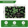Artoid Mode Black Shamrock Happy St. Patrick’s Day Doormat, Home Decor Low-Profile Switch Rug Door Mat Floor Mat for Indoor Outdoor 17×29 Inch