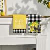Artoid Mode Buffalo Plaid Lemon Home Truck Hello Summer Kitchen Towels Dish Towels, 18×26 Inch Seasonal Decoration Hand Towels Set of 4