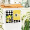 Artoid Mode Buffalo Plaid Lemon Home Truck Hello Summer Kitchen Towels Dish Towels, 18×26 Inch Seasonal Decoration Hand Towels Set of 4