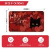Artoid Mode Cat Hello Love Heart Valentines Doormat, Home Decor Low-Profile Switch Rug Door Mat for Indoor Outdoor 17×29 Inch