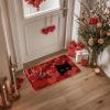 Artoid Mode Cat Hello Love Heart Valentines Doormat, Home Decor Low-Profile Switch Rug Door Mat for Indoor Outdoor 17×29 Inch