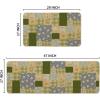 Artoid Mode Check Pattern Flowers Floral Spring Kitchen Mats Set of 2, Home Decor Low-Profile Kitchen Rugs for Floor – 17×29 and 17×47 Inch