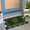 Artoid Mode Cloisonne Clover St. Patrick’s Day Doormat, Home Decor Low-Profile Switch Rug Door Mat Floor Mat for Indoor Outdoor 17×29 Inch(Green)