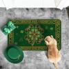 Artoid Mode Cloisonne Clover St. Patrick’s Day Doormat, Home Decor Low-Profile Switch Rug Door Mat Floor Mat for Indoor Outdoor 17×29 Inch(Green)