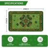 Artoid Mode Cloisonne Clover St. Patrick’s Day Doormat, Home Decor Low-Profile Switch Rug Door Mat Floor Mat for Indoor Outdoor 17×29 Inch(Light Green)