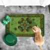 Artoid Mode Cloisonne Clover St. Patrick’s Day Doormat, Home Decor Low-Profile Switch Rug Door Mat Floor Mat for Indoor Outdoor 17×29 Inch(Light Green)