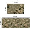 Artoid Mode Daisy Flowers Hello KM035 Spring Kitchen Mats Set of 2, Home Decor Low-Profile Kitchen Rugs for Floor – 17×29 and 17×47 Inch