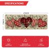 Artoid Mode Eucalyptus Love Hearts Valentine’s Day Doormat, Wedding Home Decor Low-Profile Rug Switch Mat for Indoor Outdoor 17×29 Inch(Red)