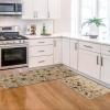 Artoid Mode Floral Flowers Spring Kitchen Mats Set of 2, Home Decor Low-Profile Kitchen Rugs for Floor – 17×29 and 17×47 Inch