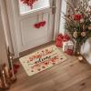 Artoid Mode Floral Love Heart Welcome Valentines Doormat,Home Decor Low-Profile Door Mat Switch Rug Floor Mat for Indoor Outdoor 17×29 Inch