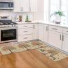 Artoid Mode Floral Tree Hello Spring Kitchen Mats Set of 2, Home Decor Low-Profile Kitchen Rugs for Floor – 17×29 and 17×47 Inch
