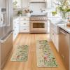 Artoid Mode Flowers Lavender Daisy Spring Kitchen Mats Set of 2, Summer Home Decor Low-Profile Kitchen Rugs for Floor – 17×29 and 17×47 Inch