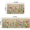 Artoid Mode Flowers Lavender Daisy Spring Kitchen Mats Set of 2, Summer Home Decor Low-Profile Kitchen Rugs for Floor – 17×29 and 17×47 Inch