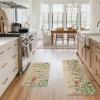 Artoid Mode Flowers Lavender Daisy Spring Kitchen Mats Set of 2, Summer Home Decor Low-Profile Kitchen Rugs for Floor – 17×29 and 17×47 Inch