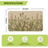 Artoid Mode Green Wildflower Spring Floral Summer Home Decor Low-Profile Switch Rug Door Mat for Indoor Outdoor 17×29 Inch(Beige)