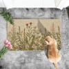 Artoid Mode Green Wildflower Spring Floral Summer Home Decor Low-Profile Switch Rug Door Mat for Indoor Outdoor 17×29 Inch(Beige)