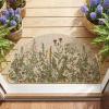 Artoid Mode Green Wildflower Spring Floral Summer Home Decor Low-Profile Switch Rug Door Mat for Indoor Outdoor 17×29 Inch(Beige/Green)