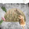 Artoid Mode Green Wildflower Spring Floral Summer Home Decor Low-Profile Switch Rug Door Mat for Indoor Outdoor 17×29 Inch(Beige/Green)
