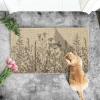 Artoid Mode Green Wildflower Spring Floral Summer Home Decor Low-Profile Switch Rug Door Mat for Indoor Outdoor 17×29 Inch(Black)
