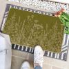 Artoid Mode Green Wildflower Spring Floral Summer Home Decor Low-Profile Switch Rug Door Mat for Indoor Outdoor 17×29 Inch(Green)