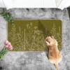 Artoid Mode Green Wildflower Spring Floral Summer Home Decor Low-Profile Switch Rug Door Mat for Indoor Outdoor 17×29 Inch(Green)