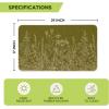Artoid Mode Green Wildflower Spring Floral Summer Home Decor Low-Profile Switch Rug Door Mat for Indoor Outdoor 17×29 Inch(Green)