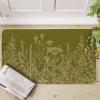 Artoid Mode Green Wildflower Spring Floral Summer Home Decor Low-Profile Switch Rug Door Mat for Indoor Outdoor 17×29 Inch(Green)