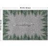 Artoid Mode Grey Pine Tree Merry Christmas Runner Rug, Winter Home Decor Low-Profile Washable Area Rug for Hallways Entryway Bedroom Bathroom Laundry Room Indoor 2×6 Feet(Grey)