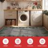 Artoid Mode Grey Pine Tree Merry Christmas Runner Rug, Winter Home Decor Low-Profile Washable Area Rug for Hallways Entryway Bedroom Bathroom Laundry Room Indoor 2×6 Feet(Grey)