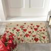Artoid Mode Growing Love Heart Valentines Doormat, Home Decor Low-Profile Switch Rug Door Mat for Indoor Outdoor 17×29 Inch