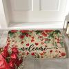 Artoid Mode Growing Rose Love Heart Valentines Doormat, Home Decor Low-Profile Switch Rug Door Mat for Indoor Outdoor 17×29 Inch