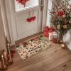 Artoid Mode Growing Rose Love Heart Valentines Doormat, Home Decor Low-Profile Switch Rug Door Mat for Indoor Outdoor 17×29 Inch