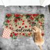 Artoid Mode Growing Rose Love Heart Valentines Doormat, Home Decor Low-Profile Switch Rug Door Mat for Indoor Outdoor 17×29 Inch