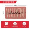 Artoid Mode Hello Valentine Pink Valentine’s Doormat, Anniversary Wedding Home Decor Low-Profile Rug Switch Mat for Indoor Outdoor 17×29 Inch(Pink)