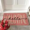 Artoid Mode Hello Valentine Pink Valentine’s Doormat, Anniversary Wedding Home Decor Low-Profile Rug Switch Mat for Indoor Outdoor 17×29 Inch(Pink)