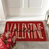 Artoid Mode Hello Valentine Pink Valentine’s Doormat, Anniversary Wedding Home Decor Low-Profile Rug Switch Mat for Indoor Outdoor 17×29 Inch(Red)