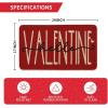 Artoid Mode Hello Valentine Pink Valentine’s Doormat, Anniversary Wedding Home Decor Low-Profile Rug Switch Mat for Indoor Outdoor 17×29 Inch(Red)