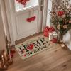 Artoid Mode Home Sweet Home Love Heart Valentines Doormat, Home Decor Low-Profile Switch Rug Door Mat for Indoor Outdoor 17×29 Inch