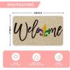 Artoid Mode Irises Welcome Mardi Gras Doormat, Carnival Seasonal Low-Profile Rug Switch Mat for Indoor Outdoor 17×29 Inch