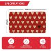 Artoid Mode Love Heart Valentine’s Day Doormat, Home Decor Low-Profile Switch Rug Door Mat for Indoor Outdoor 17×29 Inch(Red)