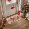 Artoid Mode Love Red Heart Tree Valentines Doormat,Home Decor Low-Profile Door Mat Switch Rug Floor Mat for Indoor Outdoor 17×29 Inch