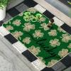 Artoid Mode Lucky Clovers St. Patrick’s Day Doormat, Home Decor Low-Profile Switch Rug Door Mat Floor Mat for Indoor Outdoor 17×29 Inch(Green)