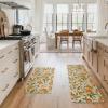 Artoid Mode Orange Spring Kitchen Mats Set of 2, Home Decor Low-Profile Kitchen Rugs for Floor – 17×29 and 17×47 Inch