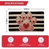 Artoid Mode Paw Print Love Heart Valentines Doormat, Home Decor Low-Profile Switch Rug Door Mat for Indoor Outdoor 17×29 Inch