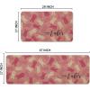 Artoid Mode Pink Bunny Happy Easter Kitchen Mats Set of 2, Home Seasonal Spring Easter Holiday Holiday Party Floor Mat – 17×29 and 17×47 Inch(Pink)