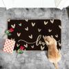Artoid Mode Pink Love Valentine’s Doormat, Anniversary Wedding Home Decor Low-Profile Rug Switch Mat for Indoor Outdoor 17×29 Inch(Black)